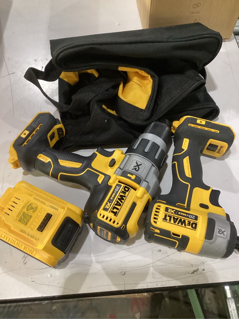 Condition photo showing Good Condition for DEWALT 20V MAX Hammer Drill and Impact Driver, Cordless Power Tool Combo Kit with 2 Batteries and Charger (DCK299M2)