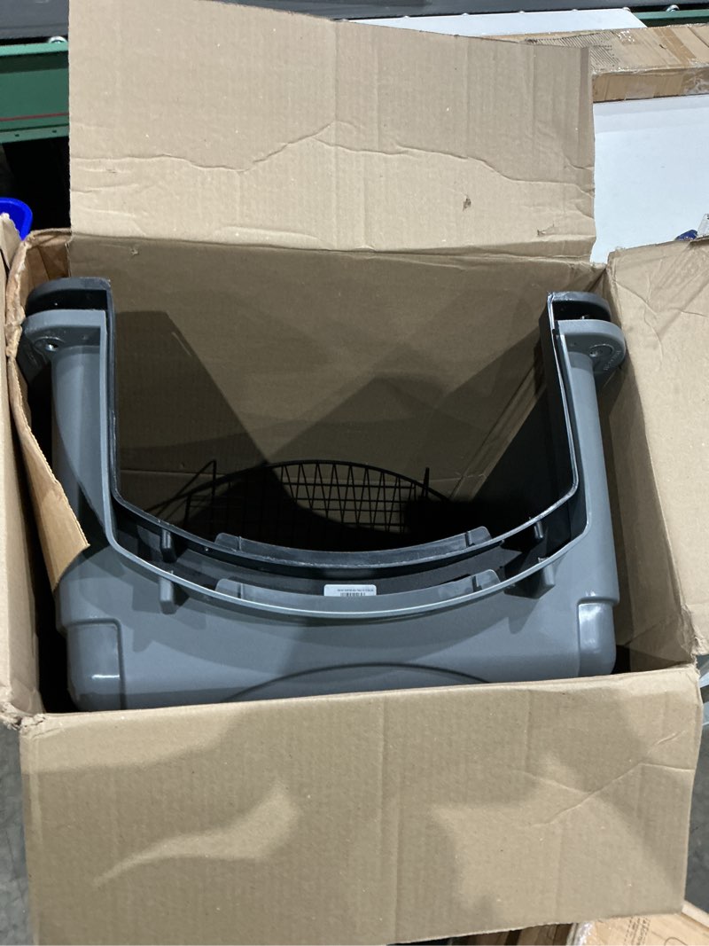 Condition photo showing As Is for petmate large breeds dog kennel, various sizes, dark gray/black, made in usa 40.0"l x 27.0"w x 30.0"h dog kennel