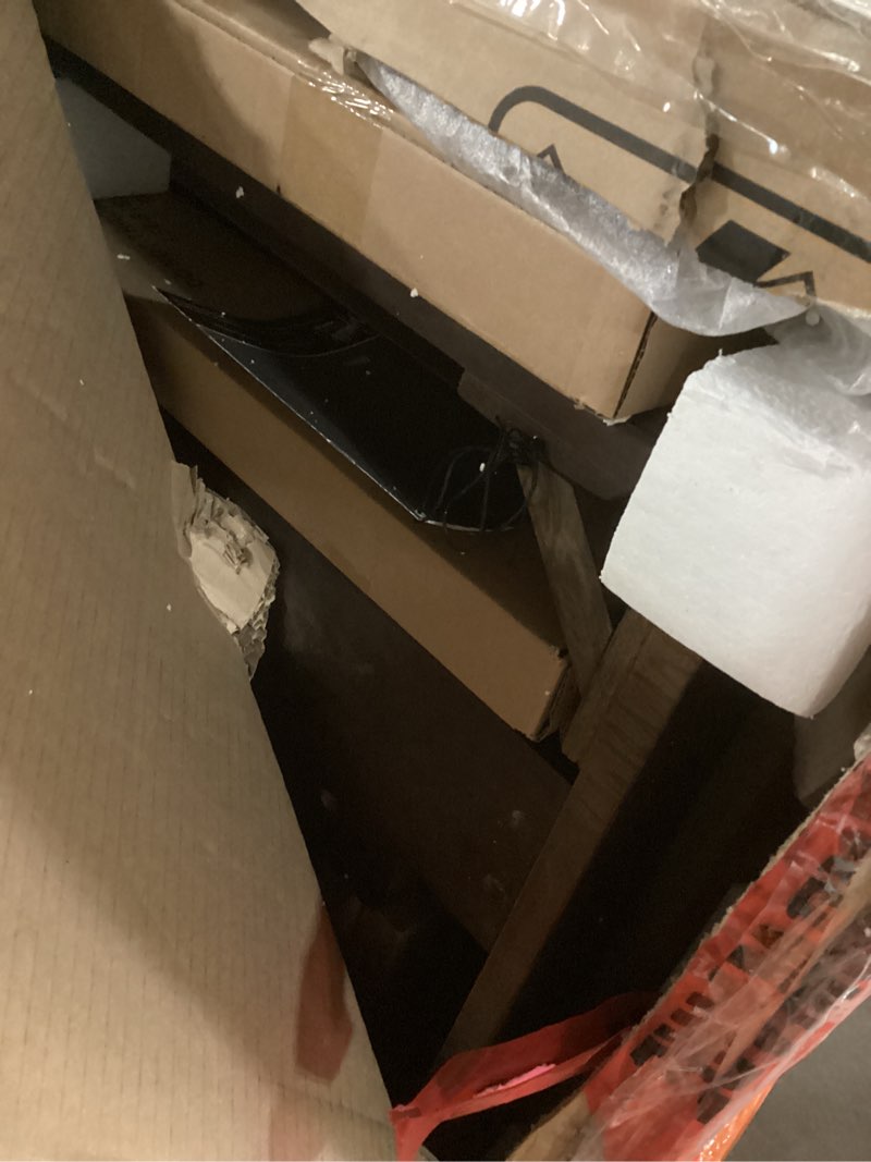 Condition photo showing Good Condition for Signature Design by Ashley Lyncott Traditional Rectangular Dining Room Self-Storing Extension Table, Seats up to 6, Brown