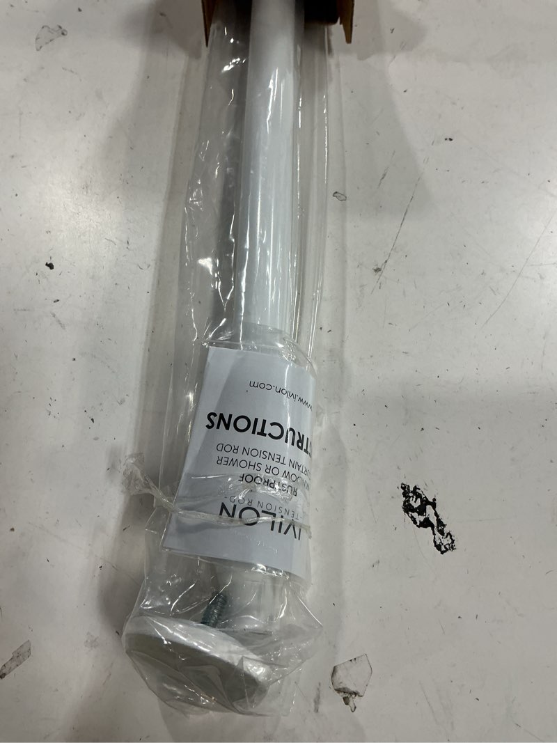 Condition photo showing Good Condition for ivilon tension curtain rod - spring tension rod for windows or shower, 36 to 54 inch. white 36" to 54" white