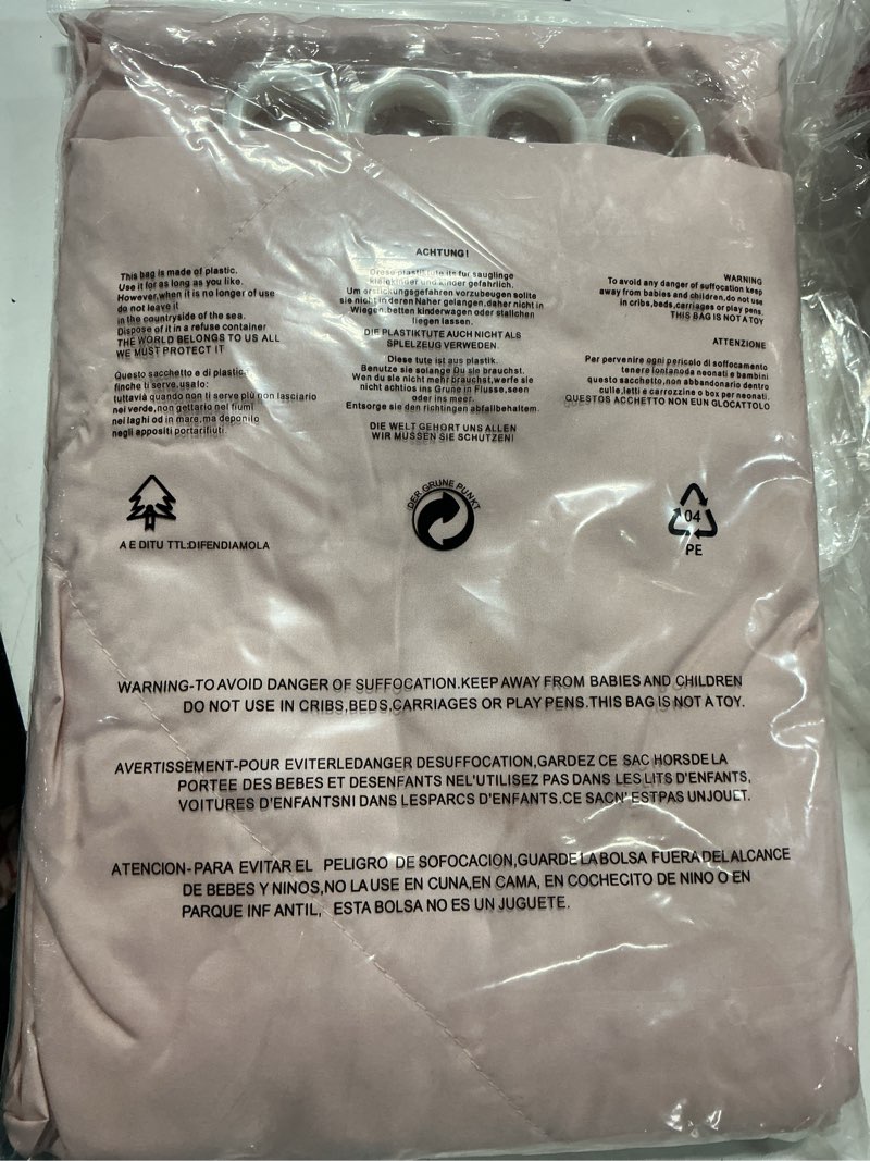 Condition photo showing New/Like New for Blush Ruffle Diamond Fabric Shower Curtain for Bathroom | Farmhouse Rustic Style 72’’x72’’