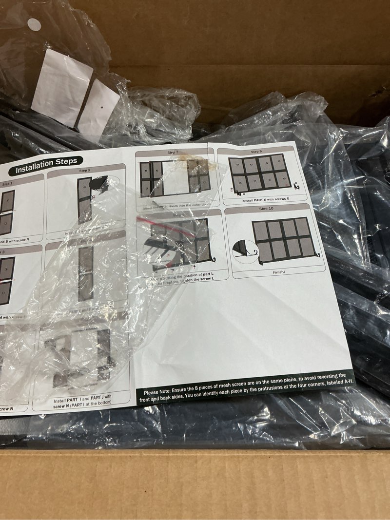 Condition photo showing New/Like New for Fireplace Screen with Sliding Doors, 37.8" W x 30.7" H Handcrafted Wrought Iron Fire Spark Guard Fire Place Gate Protector for Living Room, Children and Pet Safety(Large) 37.8" L x 30.7" H Sliding Door