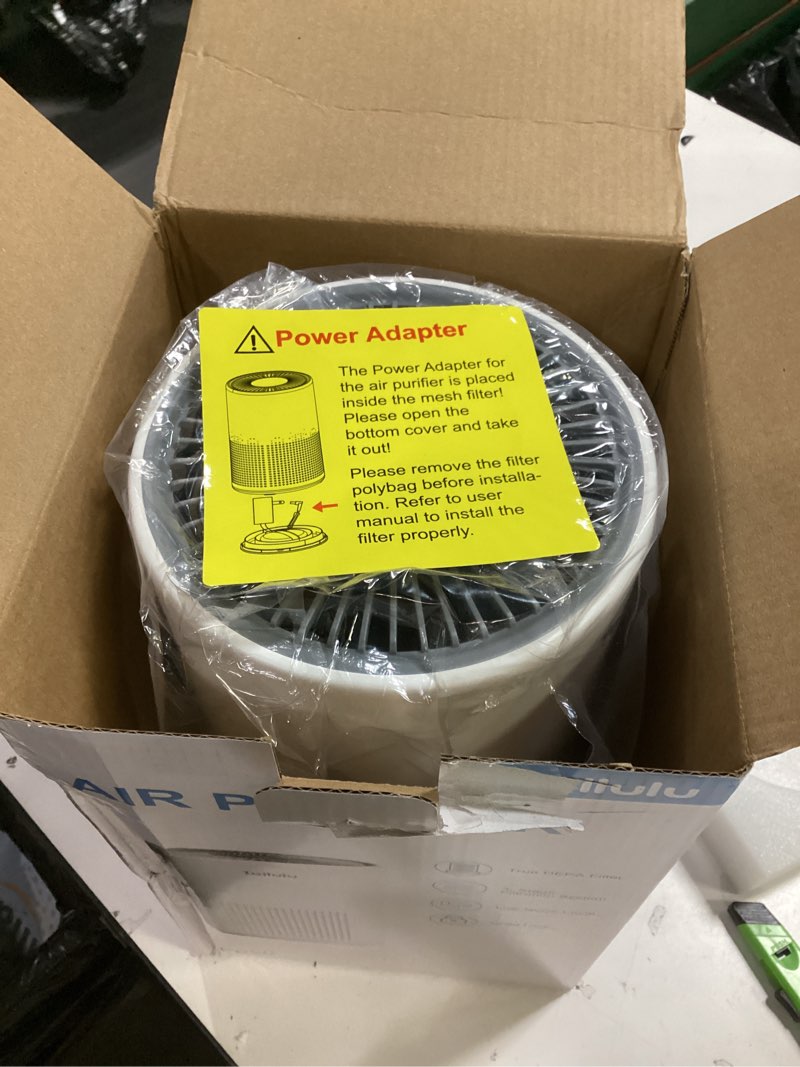 Condition photo showing New/Like New for air purifiers for bedroom home pets 1200 ft², tailulu h13 true hepa air filter portable air purifier with 12db sleep mode, speed control, timer, quiet air cleaner for odor dust smoke pollen ap050 white