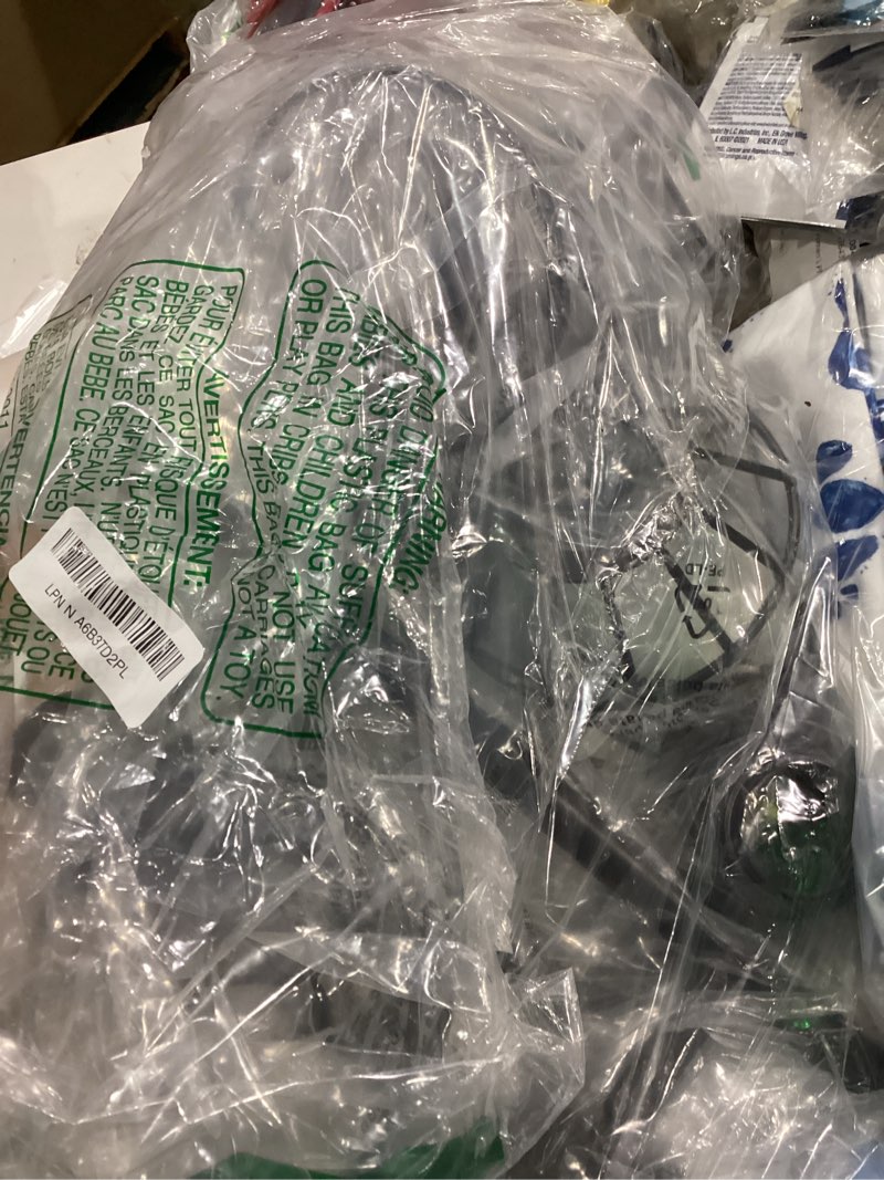 Condition photo showing As Is for 4-Lights Semi Flush Mount Ceiling Light, Adjustable Multi-Directional Light Fixtures, Rotatable Farmhouse Light Fixtures Mount with Metal Cage for Dining Room, Living Room Black 4-Light