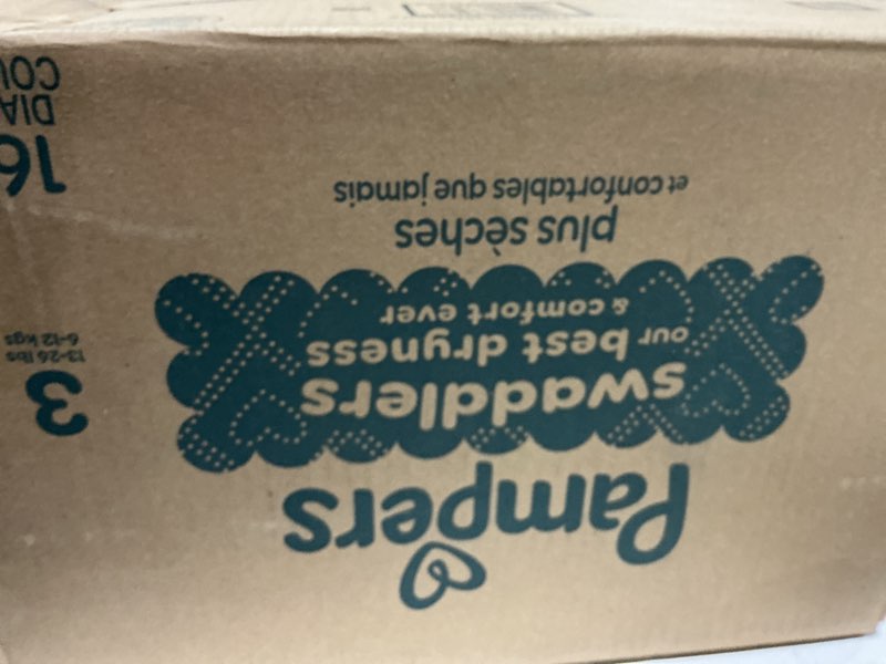Condition photo showing Good Condition for Pampers Swaddlers Diapers, Size 3 (13-26 lbs), 168 Count, Absorbent, Keeps Baby Dry and Comfortable, Skin Safe Disposable Baby Diaper Size 3 168