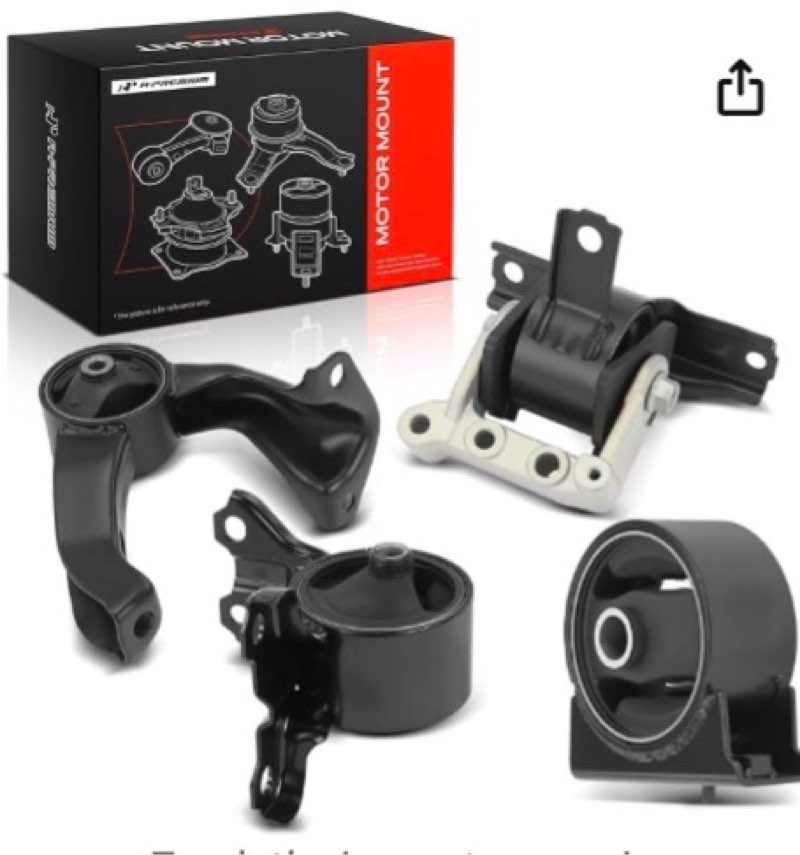 engine motor mount and transmission mount kit, set of 4 |