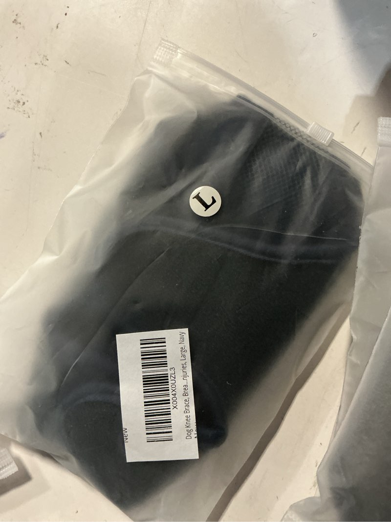 Condition photo showing New/Like New for Dog Knee Brace, Breathable Dog Leg Sleeve to Stop Licking, Adjustable Elbow Pads for Dogs Front Back Leg, Dog Elbow Protector for Post-Surgery Recovery Elbow Injuries, Large, Grey Grey Large