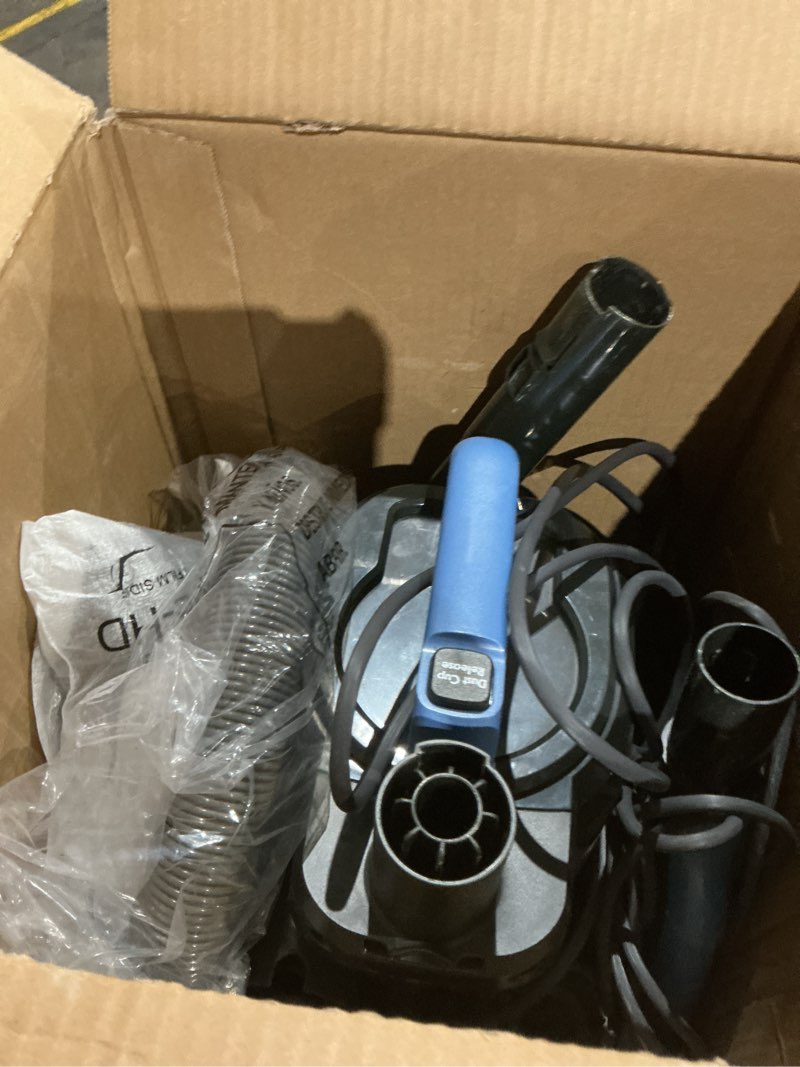 Condition photo showing As Is for kenmore du1040 featherlite bagless upright vacuum lightweight cleaner with 4 height adjustment, swivel steering design, 2 cleaning tools for carpet and hard floor, blue