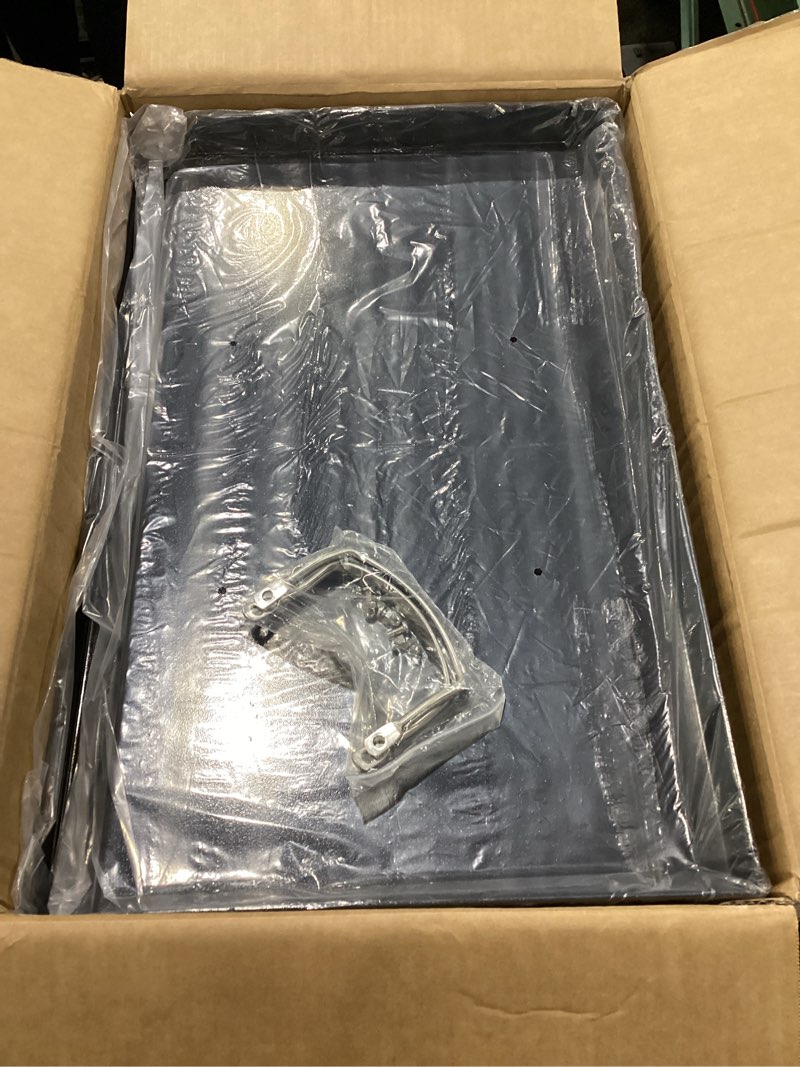 Condition photo showing New/Like New for updated 25" x 16" cast iron griddle for gas grill, nonstick nanoceramic stove top griddle for gas stove, pre-seasoned flat top plate insert for outdoor gas grill, camping, tailgating, parties 25" x 16" x 2.6"