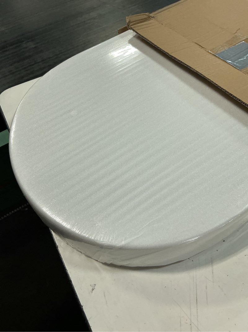 Condition photo showing New/Like New for toilet seat will slow close modern lid toilet covers white d-shape easy clean & fix adjustable hinges seat quick release loo - installation tool fixtures included