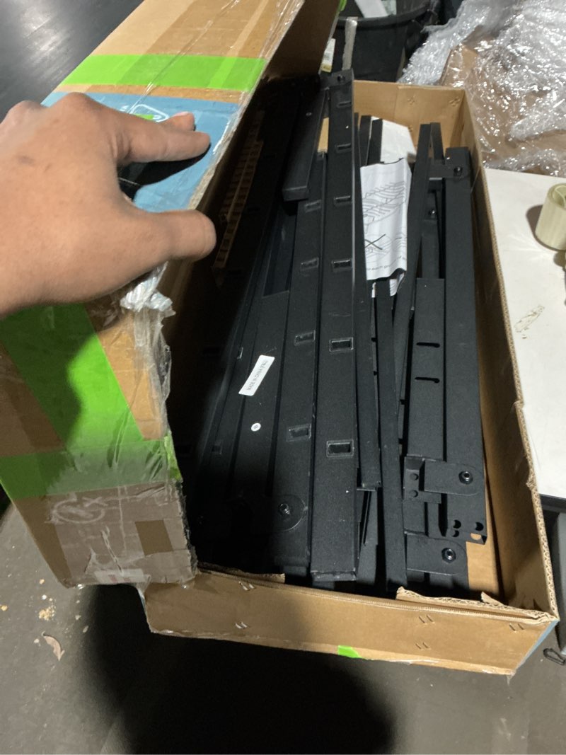 Condition photo showing As Is for Amazon Basics - Metal Bed Frame, Non-Foldable Platform Bed, Easy Assembly, Full, 54W x 75L in, Black Full 14 Inch ( Non - Foldable)