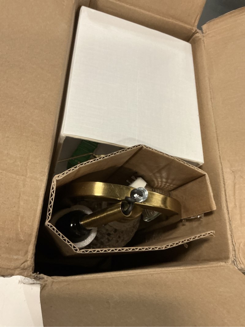 Condition photo showing Good Condition for pokat gold table lamp candle warmer, candle warmer lamp with timer dimmer, wax light warming table lamp for jar candles, modern bedside lamp for house warming home decor living room, bulb included set of 1 - brushed gold with wood-print finish