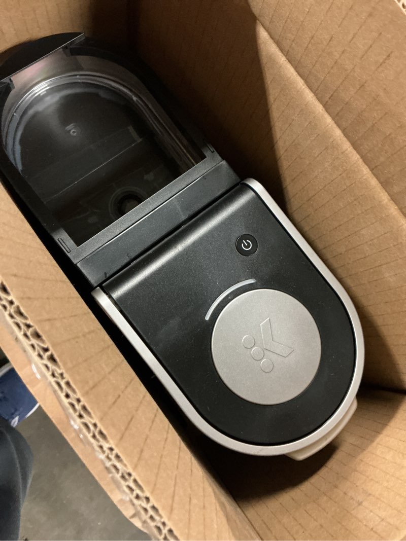Condition photo showing As Is for keurig k-mini single serve k-cup pod coffee maker, 6 to 12oz brew size, with cord storage, perfect for small spaces, black