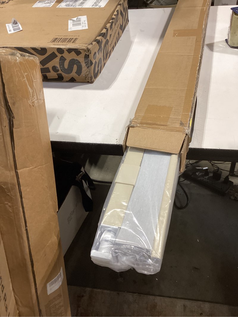 Condition photo showing Good Condition for lazblinds cordless cellular shades, no tools no drill blackout honeycomb shades pleated blinds for windows, 39" w x 64" h, soft cream blackout-soft cream 39'' w × 64'' h