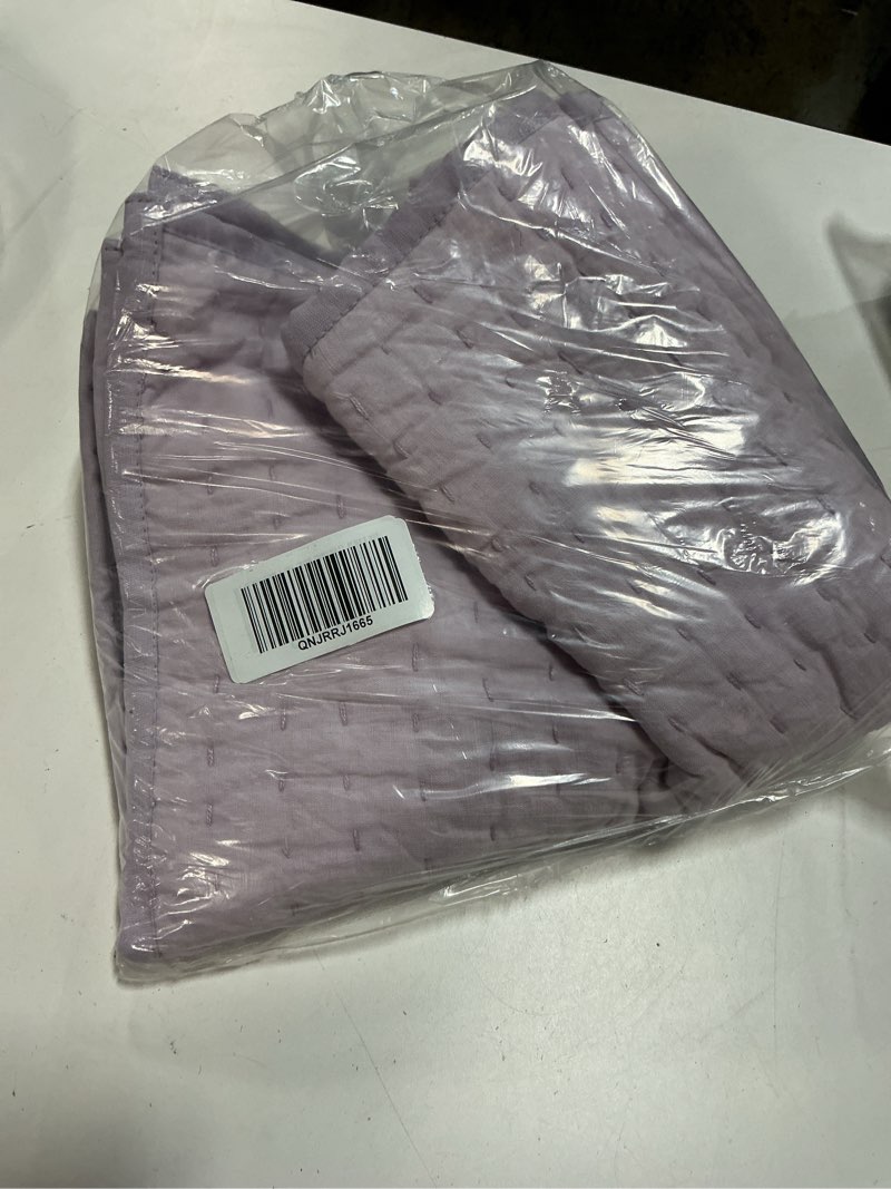Condition photo showing Good Condition for european linen cotton stitch sham set, standard, orchid
