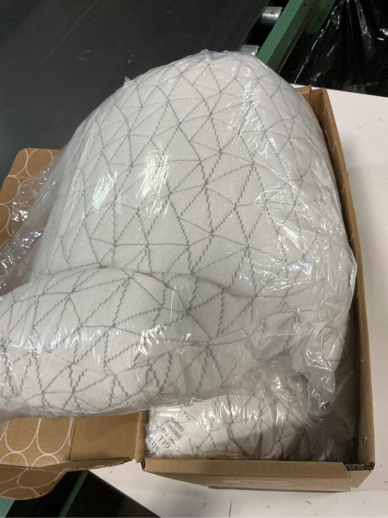 Condition photo showing Good Condition for coop home goods original cut-out adjustable pillow, queen size bed pillows for neck & head support, 18 x 28 “ memory foam pillows - medium firm for side sleeper, certipur-us/greenguard gold cut-out white queen