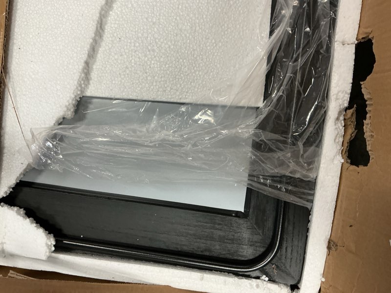 Condition photo showing Good Condition for 30"x71" full length mirror solid wood frame, arched floor mirror full length with stand, room decor big full body mirror with hd tempered glass for bedroom, living room, black