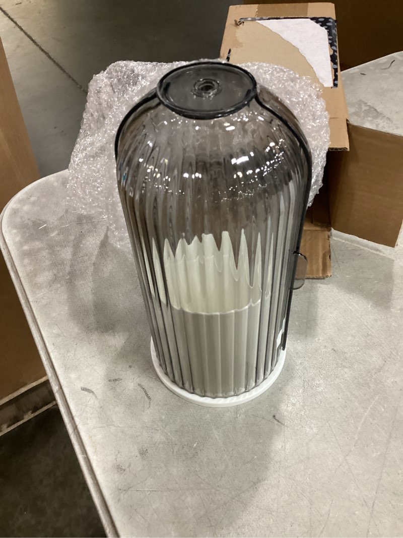 Condition photo showing Good Condition for 360°rotating makeup brushes holder with lid?make up organizers and storage for vanity countertop or bedroom dresser?transparent white?