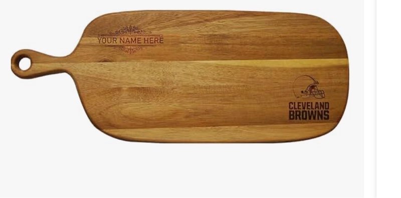 the memory company officially licensed nfl - cleveland browns acacia paddle serving board