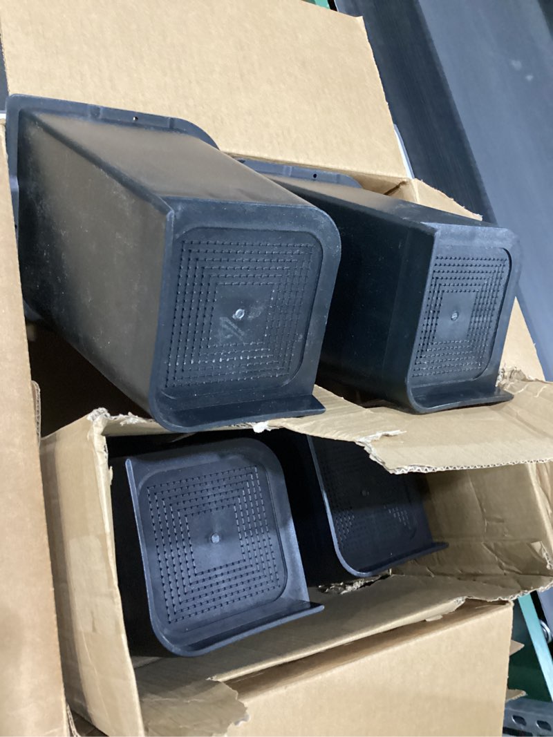 Condition photo showing Good Condition for Bed Risers 8 Inch Heavy Duty, Furniture Risers for Bed Desk Table Sofa Couch ?Oversized Bed Lifts Risers, Support up to 5000 Lbs(8 Pack Black) Black 8 Pack 8 Inch