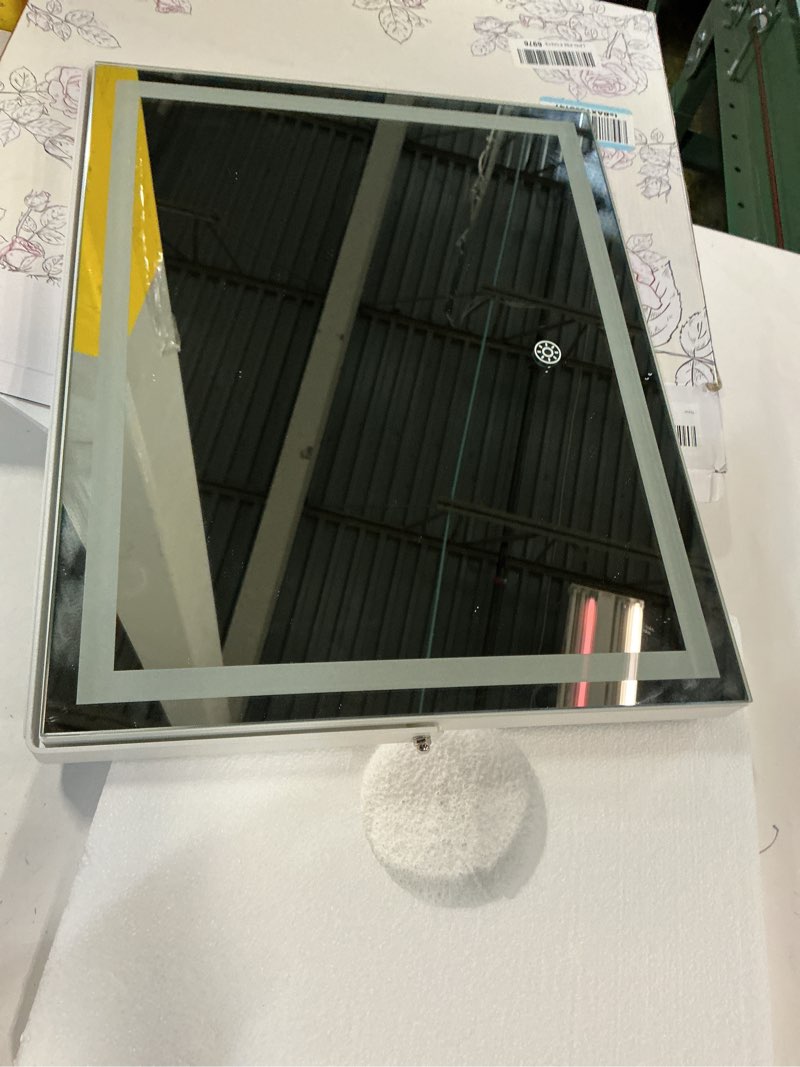 Condition photo showing Good Condition for MINISO Vanity Mirror with Lights, 10.6" x 13.8" LED Makeup Mirror, Light & Brightness Adjustment, Smart Sensor, Aluminum Alloy Metal White Frame, with 5X Magnifying Glass Right-angle 10.6"L x 13.8"W