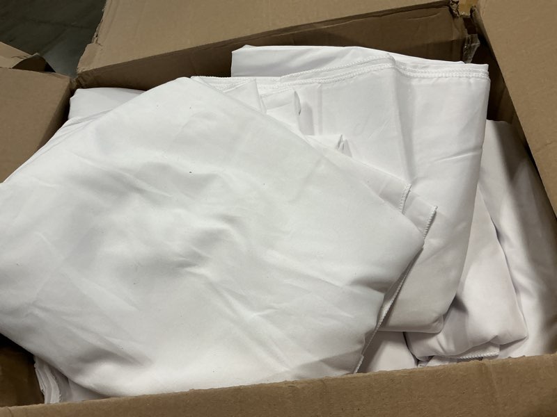 Condition photo showing Good Condition for 40 pack white plastic tablecloth disposable tablecloths 54"x 108" rectangle plastic table cover disposable table cloth for party white rectangle