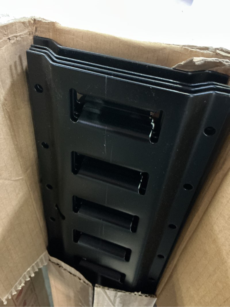 Condition photo showing Good Condition for powder coated black 4 pcs e track tie down rail kit 3 foot for garages van trailers motorcycle tie downs atv mountings heavy loads up to 2000 lbs