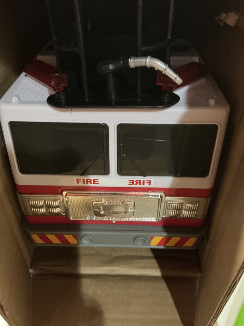 Condition photo showing Good Condition for Mighty Fleet Titans 29" Jumbo Toy Fire Truck – Realistic Flashing Lights, Siren Sounds & Extendable Rotating Ladder – Durable, Interactive Vehicle Toy for Kids Ages 3+