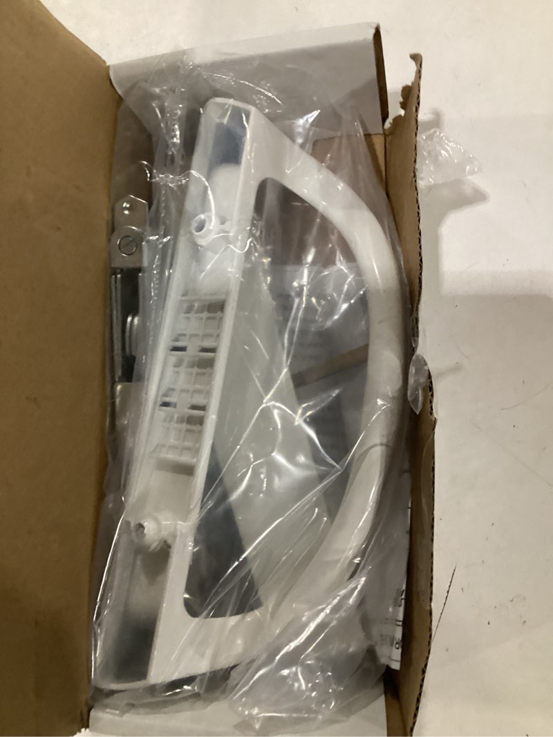 Condition photo showing New/Like New for sliding patio door handle set with key cylinder and mortise lock, full replacement handle lock set fits door thickness from 1-1/2" to 1-3/4"?3-15/16” screw hole spacing, reversible design(non-handed)