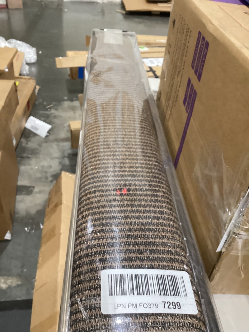 Condition photo showing Good Condition for aosky outdoor window shades for porch privacy, cordless patio roll up blinds with spliced pole design, uv blocking for deck, balcony, backyard (96x96 inch, mocha) 96"w x 96"h mocha