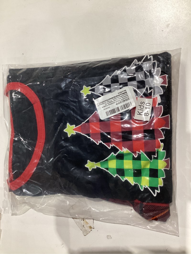 Condition photo showing New/Like New for onancehim family christmas pajamas matching sets xmas pajamas for women/men/couples, 2 piece christmas pjs matching set youth 8-10 years black tree