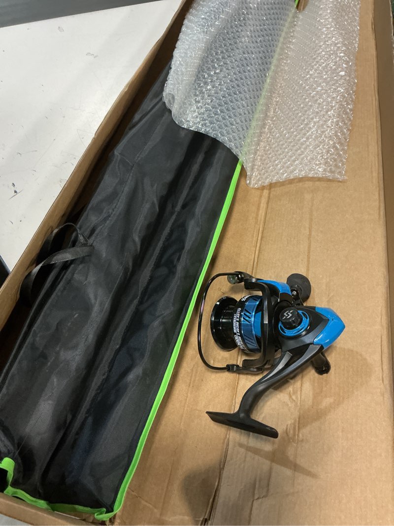 Condition photo showing Good Condition for sougayilang surf fishing rod and reel combo, 4 piece mh/h saltwater fishing combo with 5000 size spinning reel(12'/15') blue 15ft-spinning-4pc-heavy