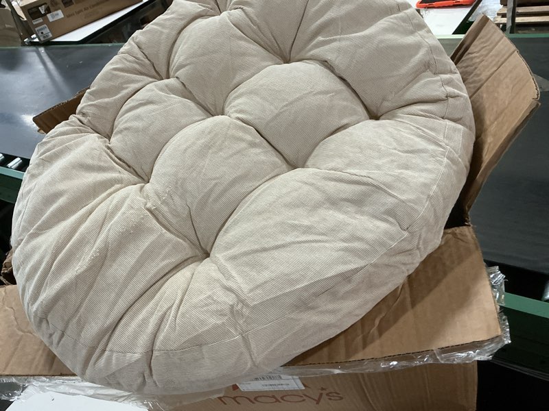 Condition photo showing As Is for Meditation Floor Pillow pack of 4 Round Large Pillows Seating for Adults, Tufted Corduroy Floor Cushion for Living Room Tatami, Beige 22 Inch