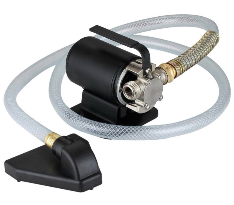 acquaer 1/10 hp portable transfer pump with suction attachment and 6ft. garden 