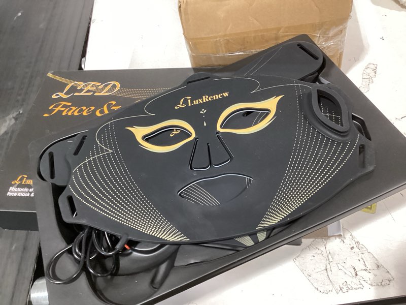 Condition photo showing Good Condition for similar  productred light therapy mask for face & neck – 4 light modes with 850nm nir, red, yellow & blue led light therapy, 2600mah rechargeable led face mask for anti-aging, skin firming & radiant glow at home