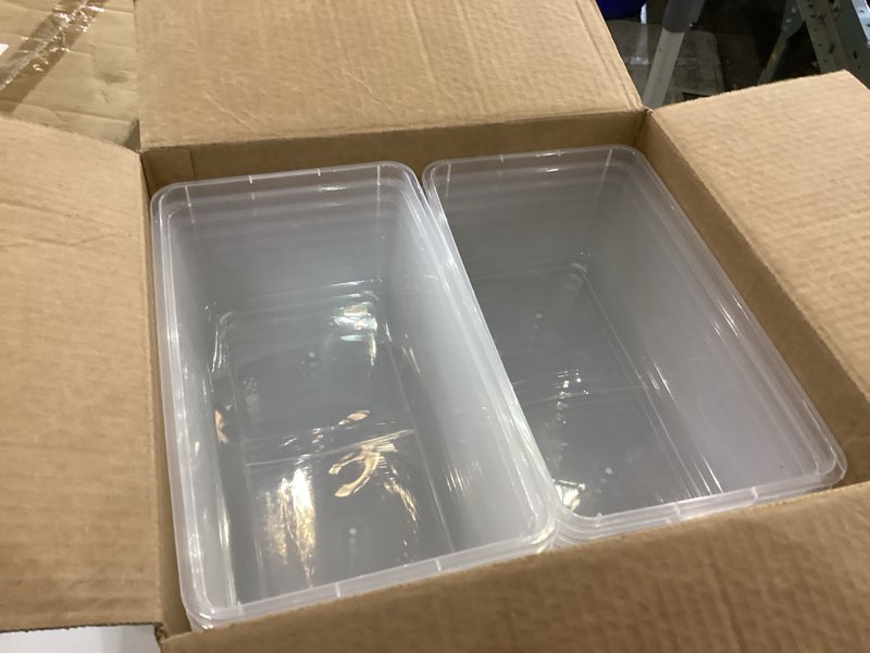 Condition photo showing Good Condition for Clear rectangle containers