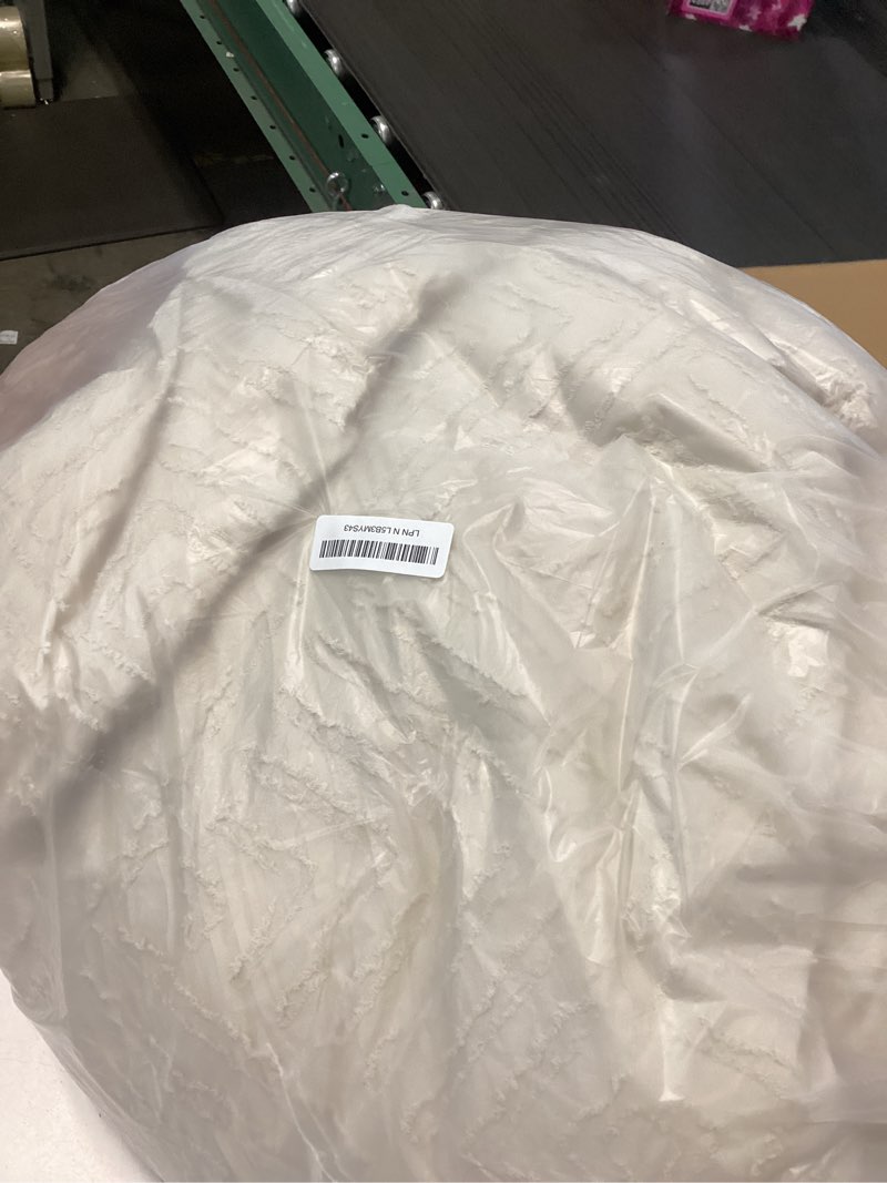 Condition photo showing As Is for Litanika King Size Comforter Set Beige, 3 Pieces Cream Tufted Boho Farmhouse Bedding Comforter Sets, Lightweight Fluffy Comforter Bed Set for All Season (104x90In Comforter and 2 Pillowcases) King (104"x90") 01-beige