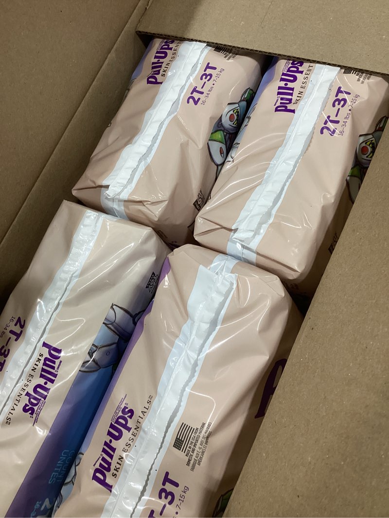 Condition photo showing New/Like New for Pull-Ups Boys' Skin Essentials Potty Training Pants, Training Underwear, 2T-3T (16-34 lbs), 124 Ct (4 Packs of 31) 2T-3T 124