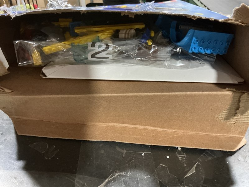 Condition photo showing Good Condition for lego city construction trucks and wrecking ball crane 60391 building toy set for toddler kids ages 4+, includes 3 construction vehicles, an abandoned house and 3 minifigures for pretend play standard packaging