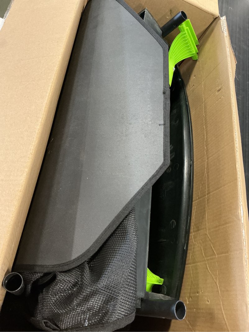 Condition photo showing As Is for Earthwise LSW70021 21-Inch Width Leaf & Grass Push Lawn Sweeper, Black