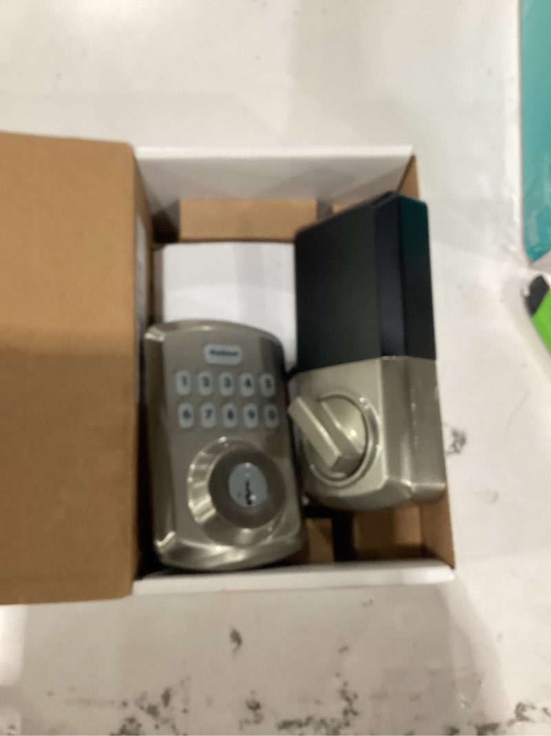 Condition photo showing As Is for Kwikset Powerbolt 250 10-Button Keypad Satin Nickel Transitional Electronic Deadbolt Door Lock, Featuring Convenient Keyless Entry, Customizable User Codes, Auto Locking Transitional Satin Nickel