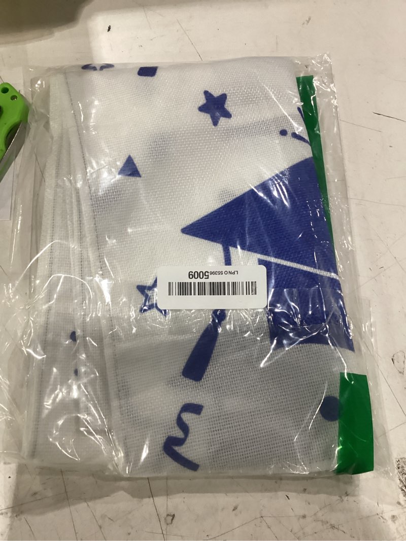 Condition photo showing New/Like New for nepnuser blue cap stars graduation table runner congrats grad 2026 party decoration home kitchen dining room decor
