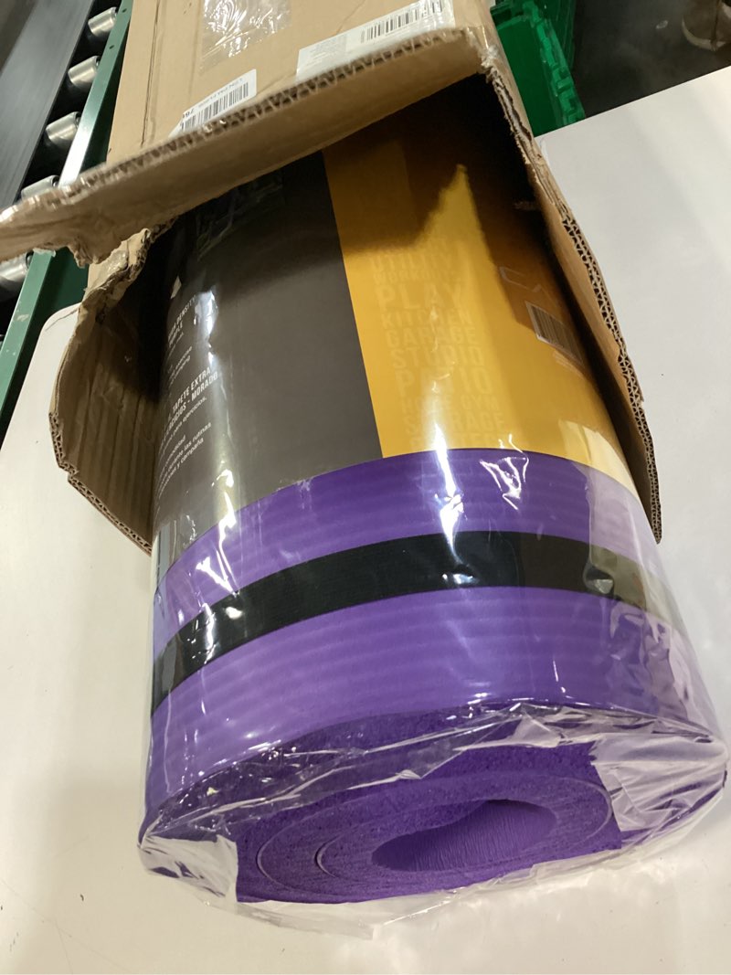 Condition photo showing New/Like New for CAP Barbell 1-Inch High Density Exercise Yoga Mat with Strap | Multiple Colors Purple