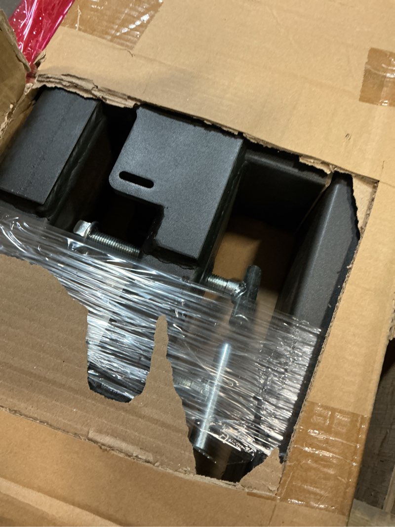 Condition photo showing As Is for Light Duty Pallet Fork, GarveeLife 60 in Clamp on Pallet Forks Rated 2000 LBS, Tractor Bucket Forks with Adjustable Stabilizer Bar for Loader Bucket Skid Steer Tractor, 45 in x 1.9 in Fork Length Light Duty, 60 inch Steel Stabilizer Bar