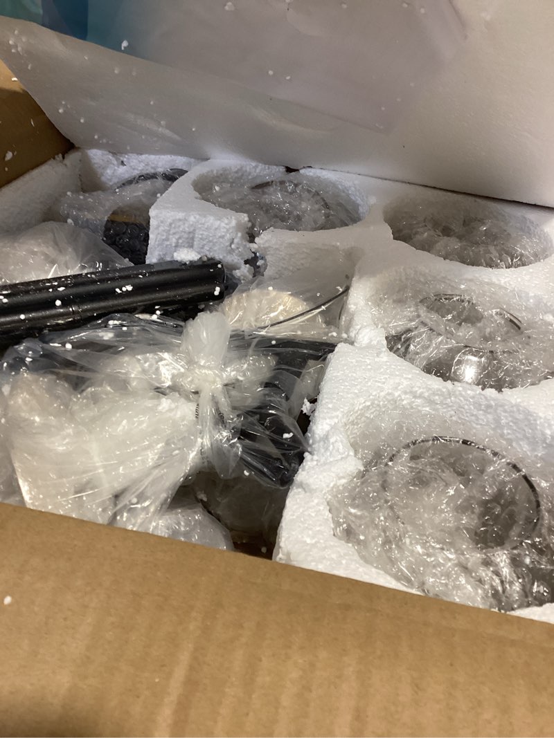 Condition photo showing Good Condition for UOFUS 12-Light Glass Globe Sputnik Chandelier Mid-Century Modern Matte Black and Gold Ceiling Light Fixture Vintage Hanging Pendant Light for Bedroom Living Room Kitchen Farmhouse Dining Room