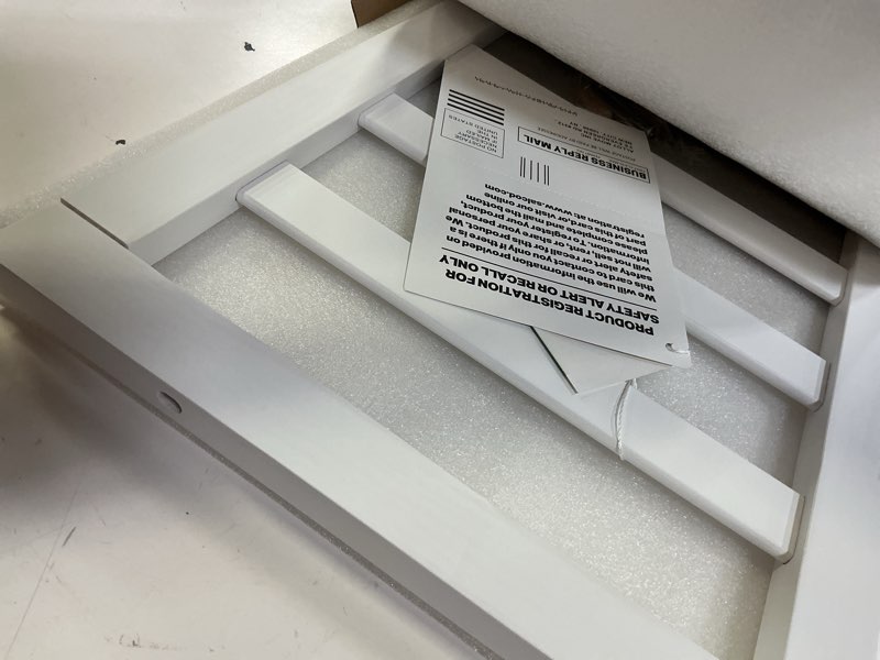 Condition photo showing Good Condition for toddler bed conversion kit (m12599) - cpsc certified, toddler safe guardrail compatible with davinci crib: charlie (m12801), grove (m9301), liam (m13401g), nathan (m12501), white