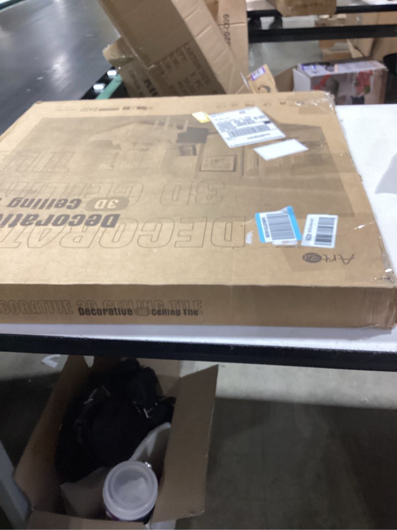 Condition photo showing New/Like New for art3d pvc ceiling tiles, 2'x2' plastic sheet in white (24-pack) 24"x24" white 1 24
