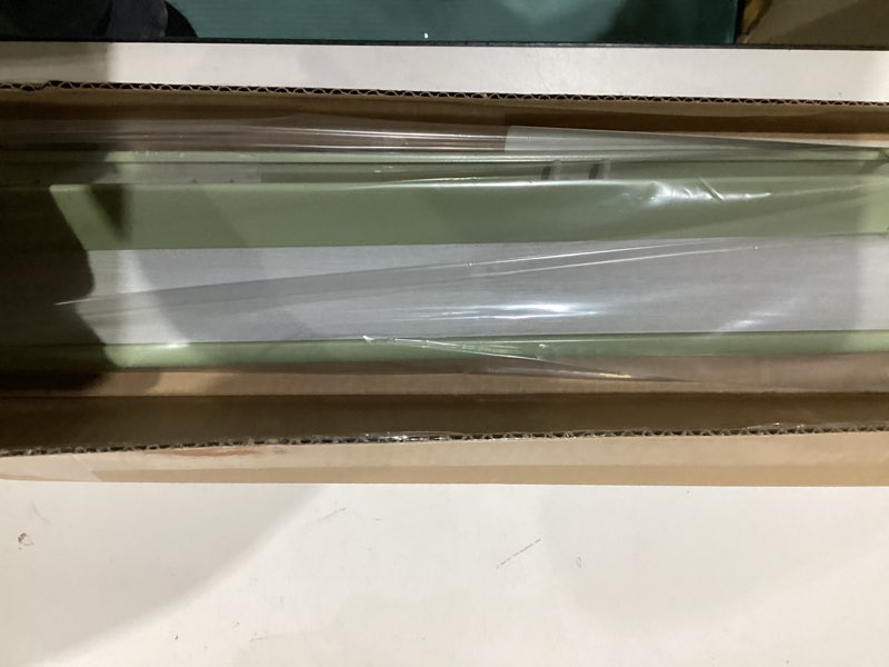 Condition photo showing New/Like New for LazBlinds Cordless Cellular Shades, No Tools No Drill Blackout Honeycomb Shades Pleated Blinds for Windows, 31" W x 64" H, Green Blackout-green 31'' W x 64'' H