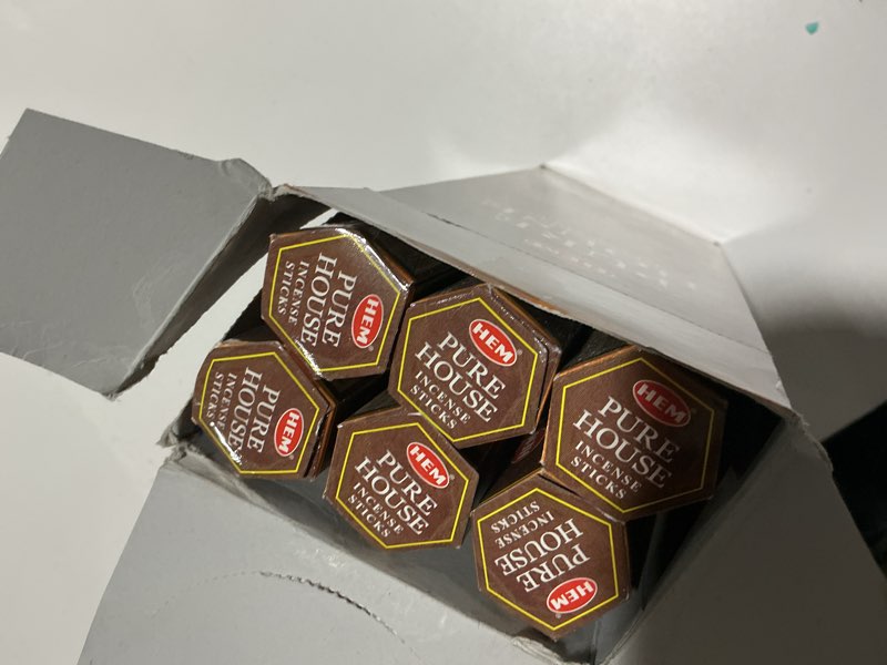 Condition photo showing As Is for hem pure house hexa incense sticks – pack of 6 boxes (120 sticks total) | natural hand-rolled incense from india | cleansing & purifying aroma for home, positivity & fresh ambience.