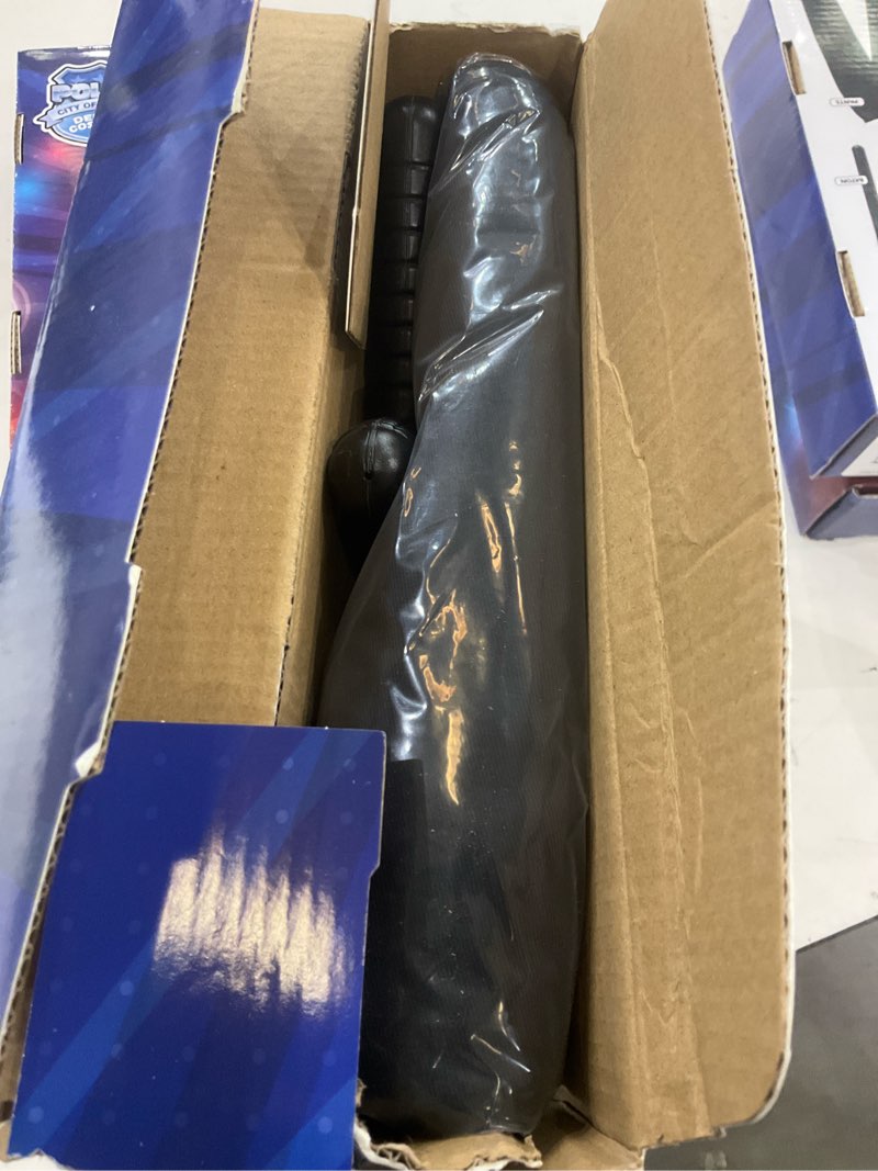 Condition photo showing New/Like New for Kangaroo Police Costume for Kids – 12 Pc Black Cop Outfit with Hat, Badge, Handcuffs, Holster & More Toddler T2